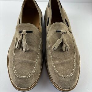 Spada Roma Beige Suede Tassel Loafer Men’s Dress Shoes EU 44 Slip On (A3)